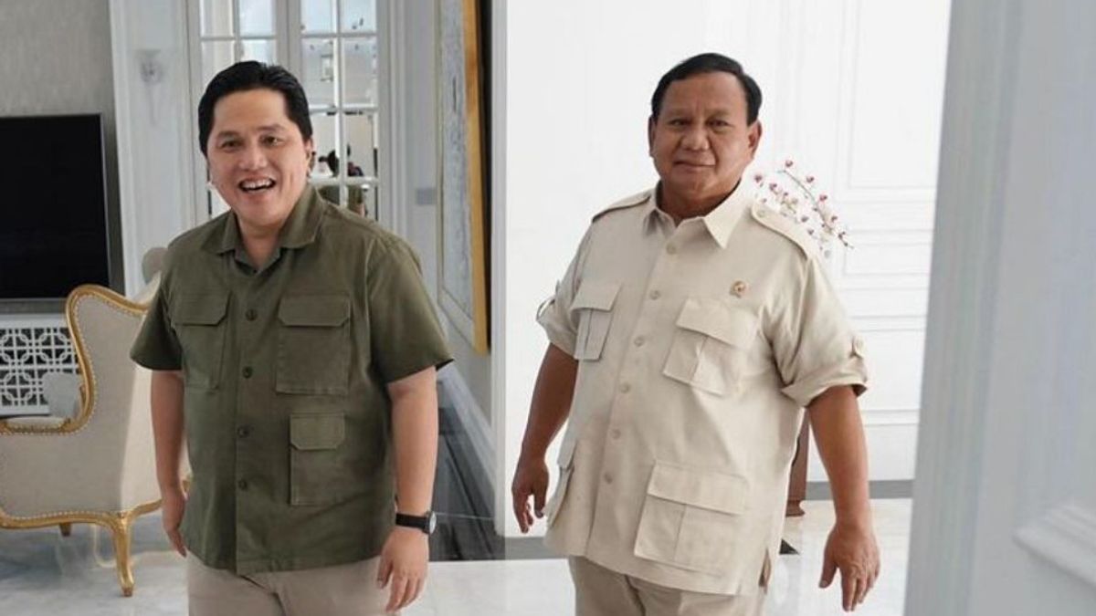 Prabowo Says Erick Thohir Is Not Included In The Prabowo-Gibran Winning Team