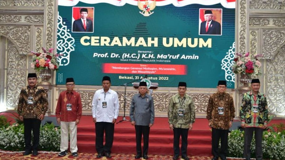 In Front Of Vice President Ma'ruf Amin, The Deputy Governor Of West Java Who Is More Embedded Because Of The Poligamy's Proposal To Commit Increase Islamic Boarding School Supervision