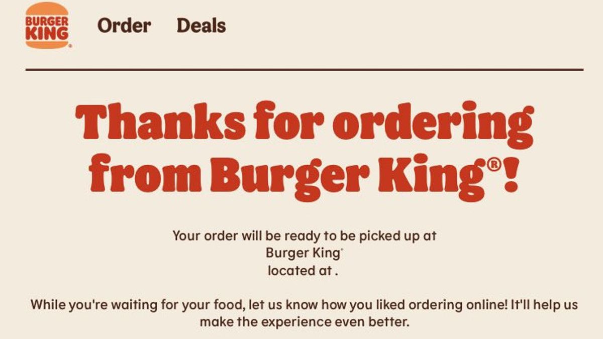 Kesalahan Konyol Terjadi pada Sistem Burger King, Para Pelanggan Terima Email Pesanan Kosong