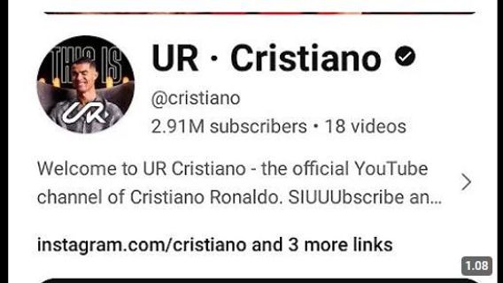 Cristiano Ronaldo lance sa chaîne YouTube, obtient des centaines de milliers d’abonnés en quelques heures