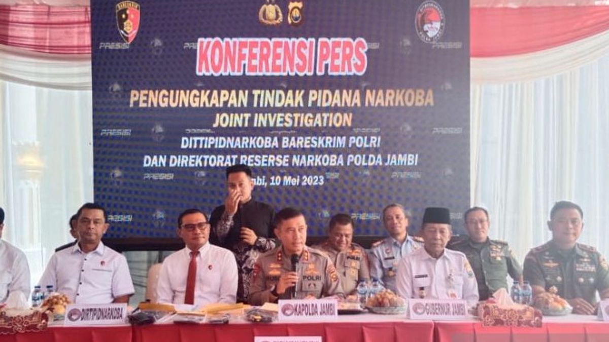 Jambi Police Failed To Smuggle 264 Kg Of Liquid Methamphetamine From Foreigners