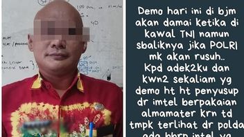 ASN Who Posted 'Intel Polri Infiltration Of Alalmamater Demo' Becomes A Suspect