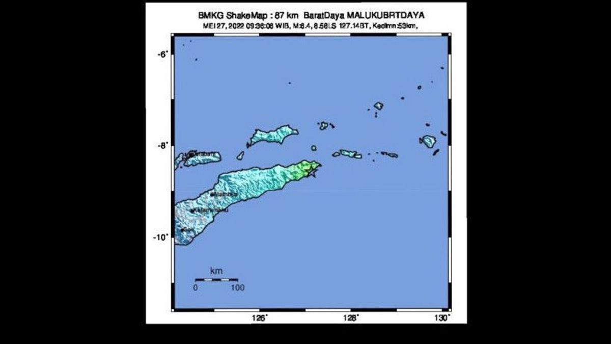 BMKG:マルク南西部の地震が岩石の変形により発生