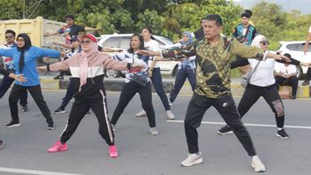 BNNP Papouasie fait du sport ensemble lors de la Journée sans voiture Jayapura commémorative Hani 2024
