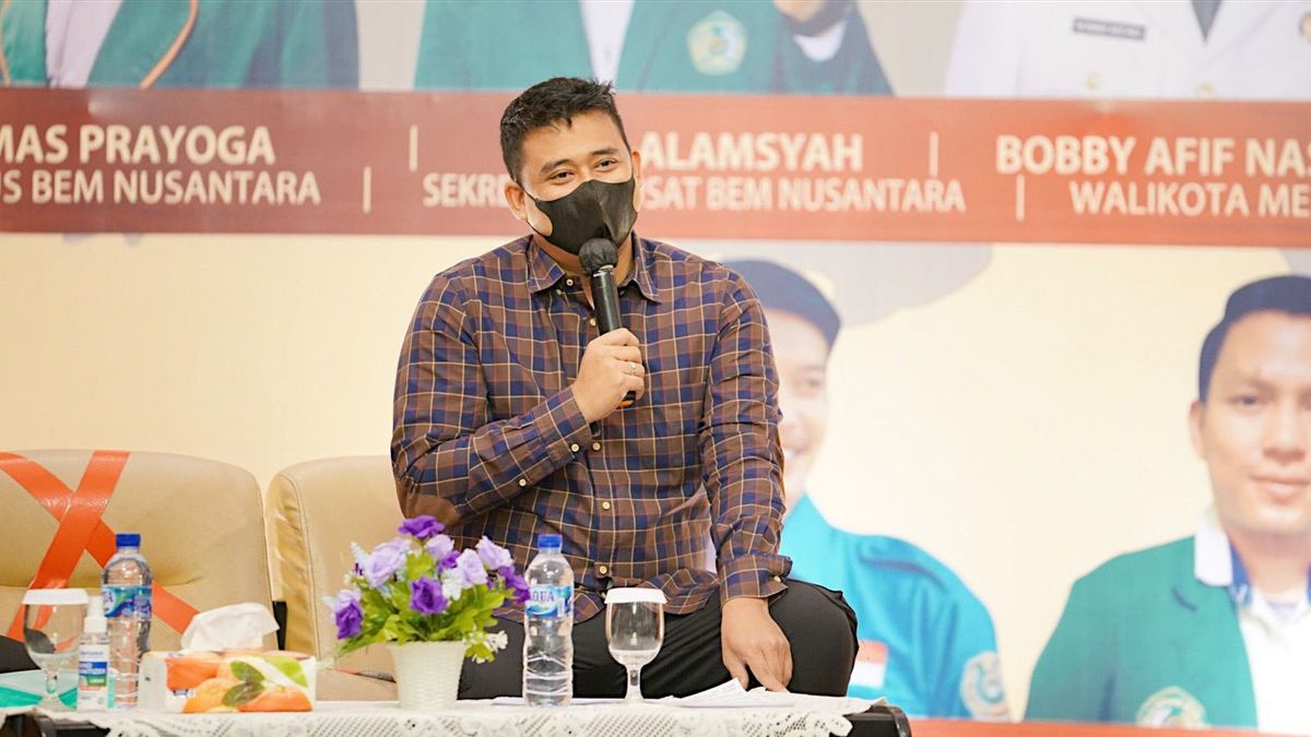  选举2年后，但Bobby Nasution Jokowi的女婿已经获得了BEM Nusantara领导的北苏门答腊幻灯片Gubsu Edy的支持