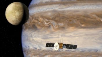 NASA's Juno Spacecraft Observes Ganymede's Moon On Jupiter