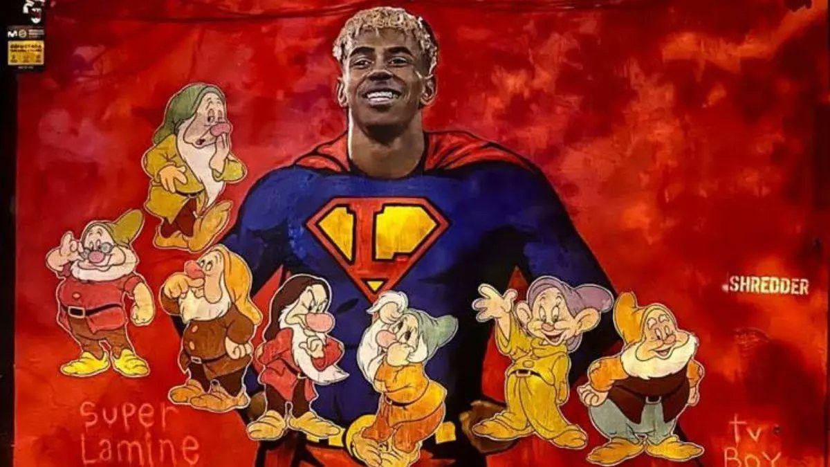 巴塞罗那的拉明·亚马尔壁画被摧毁,这是生日派对的批评形式