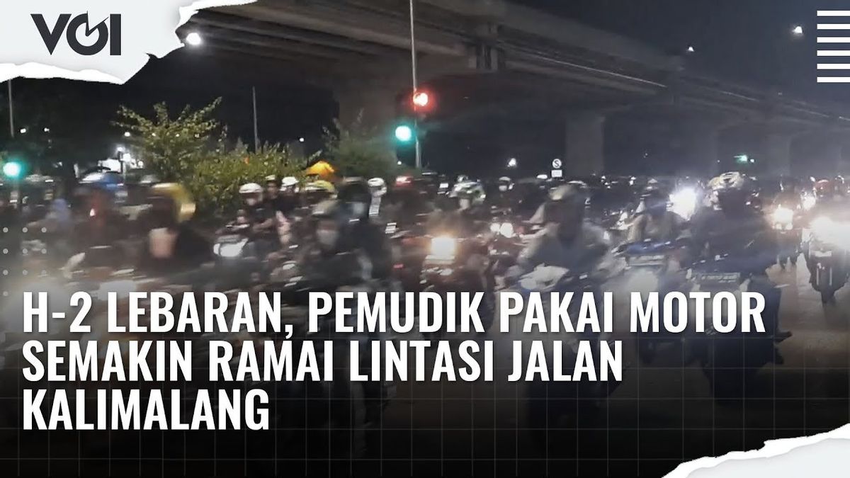 视频：在Lebaran之前，使用摩托车的旅行者在Kalimalang路上变得拥挤