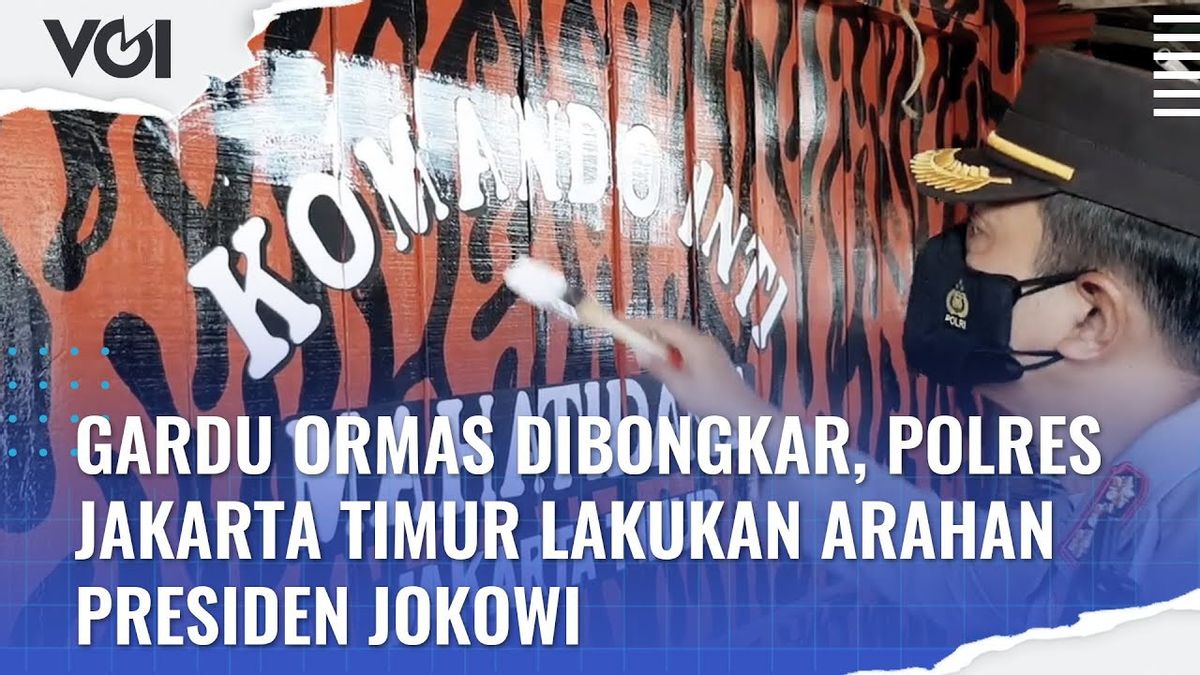 VIDEO: Mass Organization Substation Dismantled, East Jakarta Police Follow President Jokowi's Instructions