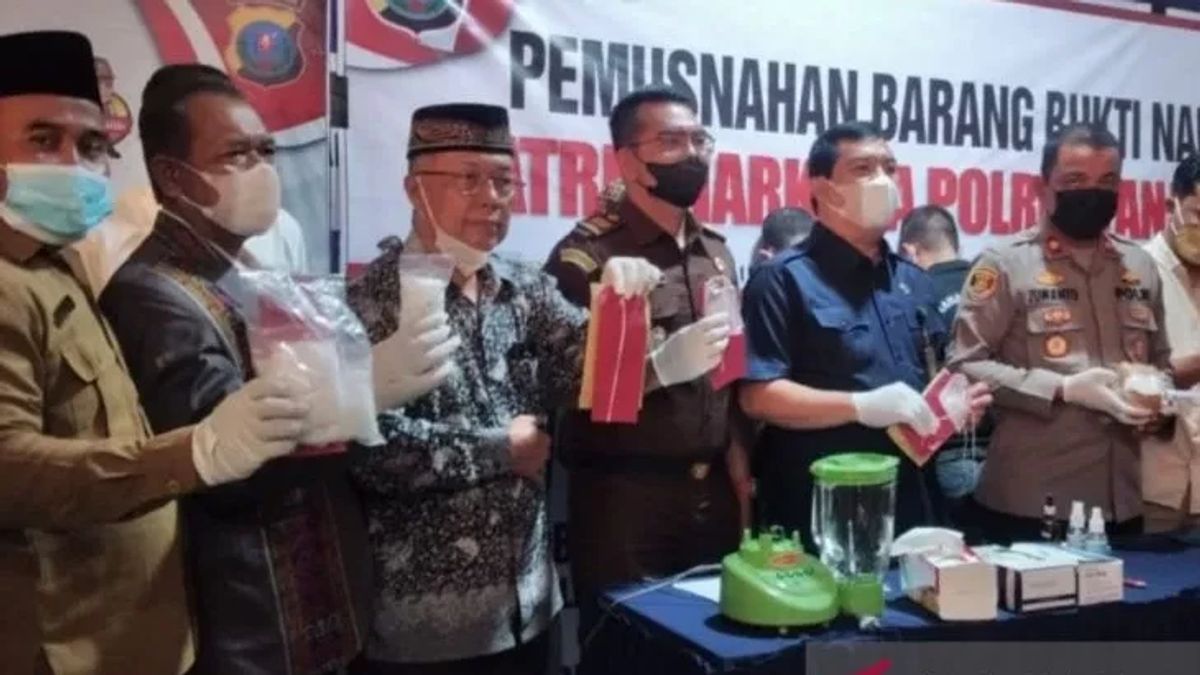 Peringatan HUT RI di Tanjungbalai, Satuan Reserse Narkoba Polresta Musnahkan Narkoba