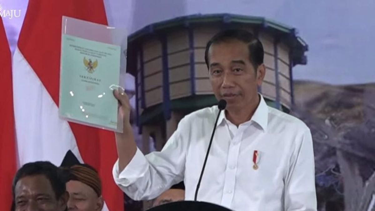Jokowi : Le gouvernement sera impatient de remplir le certificat foncier