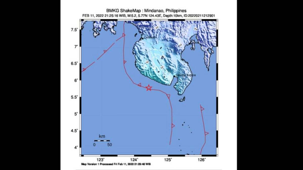 5.2级地震震撼桑吉赫群岛