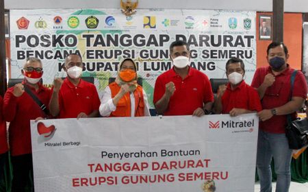 Mitratel Salurkan Bantuan untuk Masyarakat Terdampak Erupsi Gunung Semeru