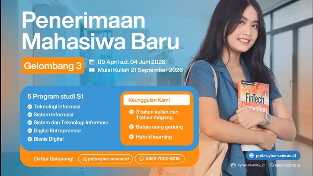 PMB Cyber University 2026 Resmi Dibuka, Hadirkan Program Studi Berbasis Digital