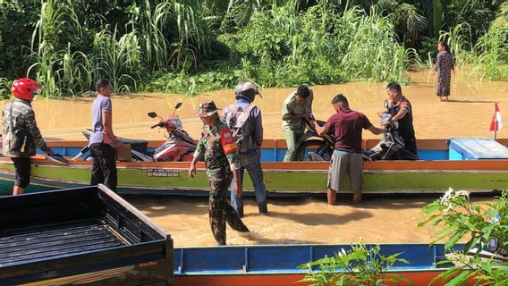 Banjir Kiriman dari Malaysia Rendam Puluhan Rumah di Perbatasan Nunukan