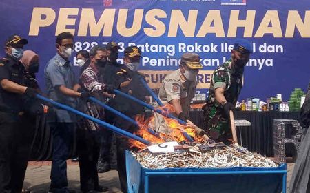 Wow, Bea Cukai Cirebon Musnahkan 5,8 Juta Batang Rokok Ilegal Potensi Kerugiannya Capai Rp3 Miliar