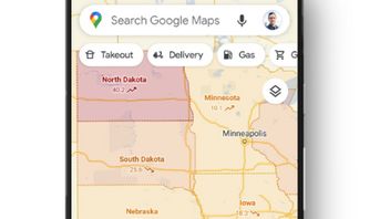 Google地图显示受COVID-19影响的区域分布