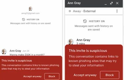 Google Chat Luncurkan Fitur Baru, Peringatkan Pengguna dari Serangan Phishing dan Malware