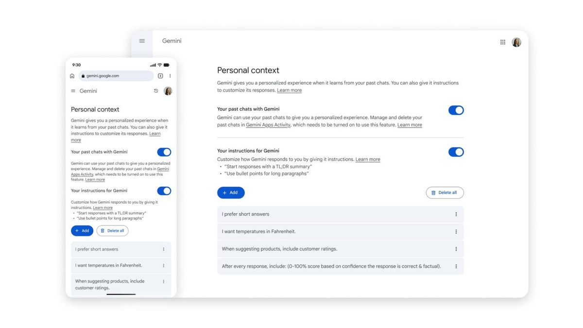 Gemini App Brings Previous Chat Feature to Free Users