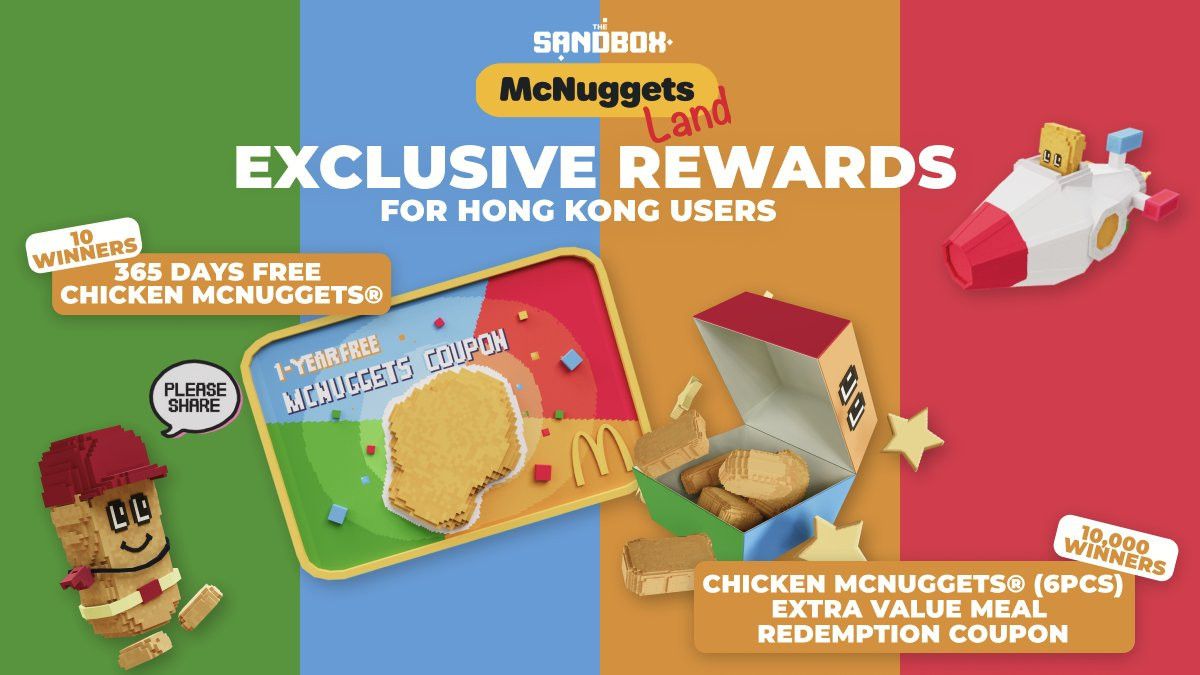 McDonald's Hong Kong Gandeng The Sandbox Bangun Pengalaman Web3 "McNuggets Land" 