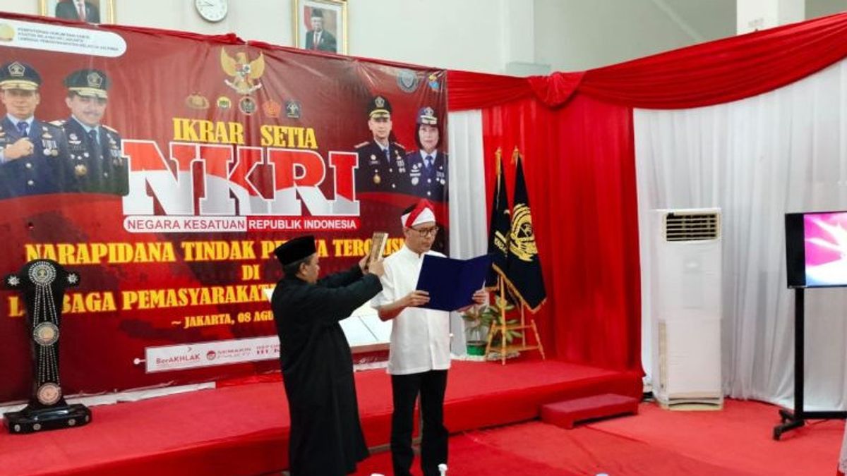 前FPI Jubir Munarman Ucap Ikrar Setia NKRI在Salemba监狱