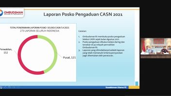 オンブズマンは、インドネシア全土から273 CASN選択苦情を受け取ります