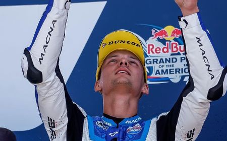 Cerita Duka di Balik Terbentangnya Bendera Indonesia saat Podium Moto2 Amerika Serikat