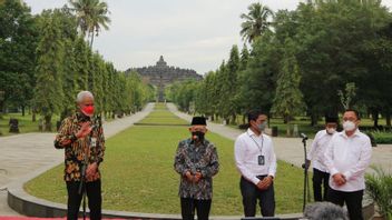 副总统马鲁夫·阿明回顾婆罗浮屠寺旅游公园迎接开斋节假期的准备情况