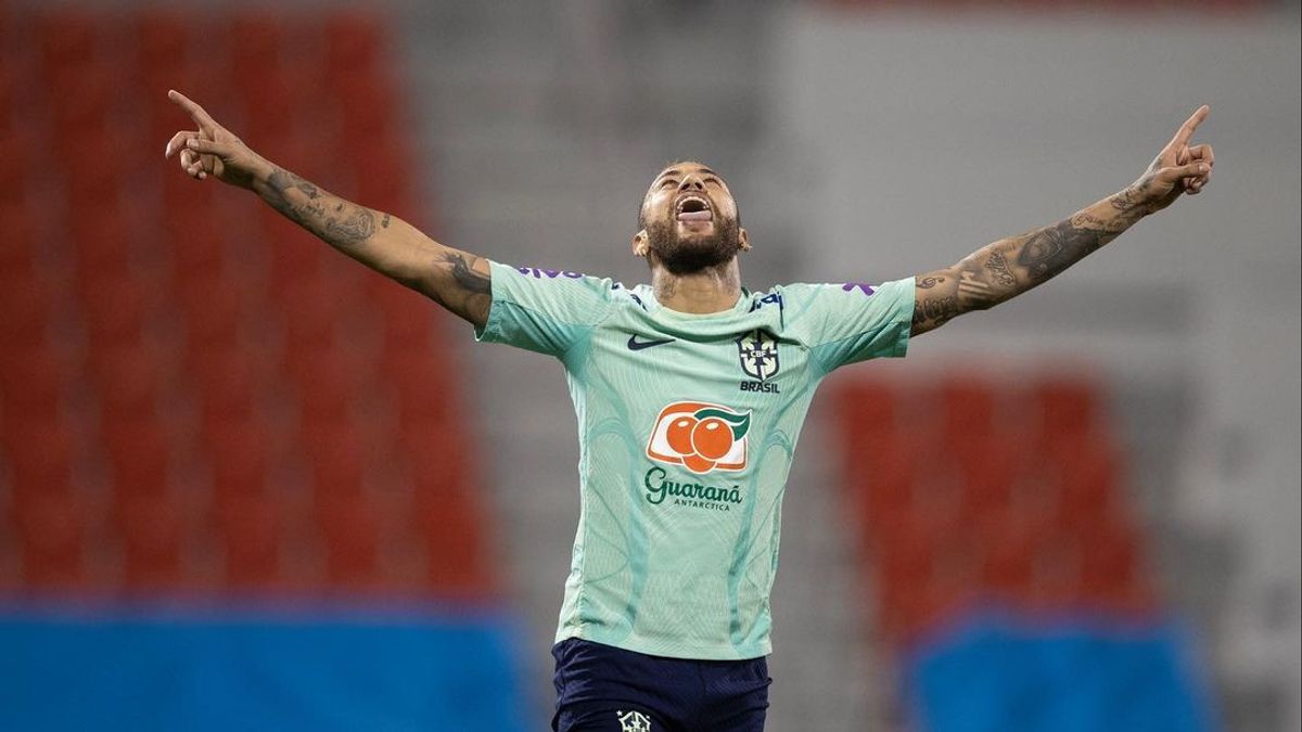 Cetak Gol dan Tersenyum Lebar saat Latihan, Neymar Beri Angin Segar buat Timnas Brasil