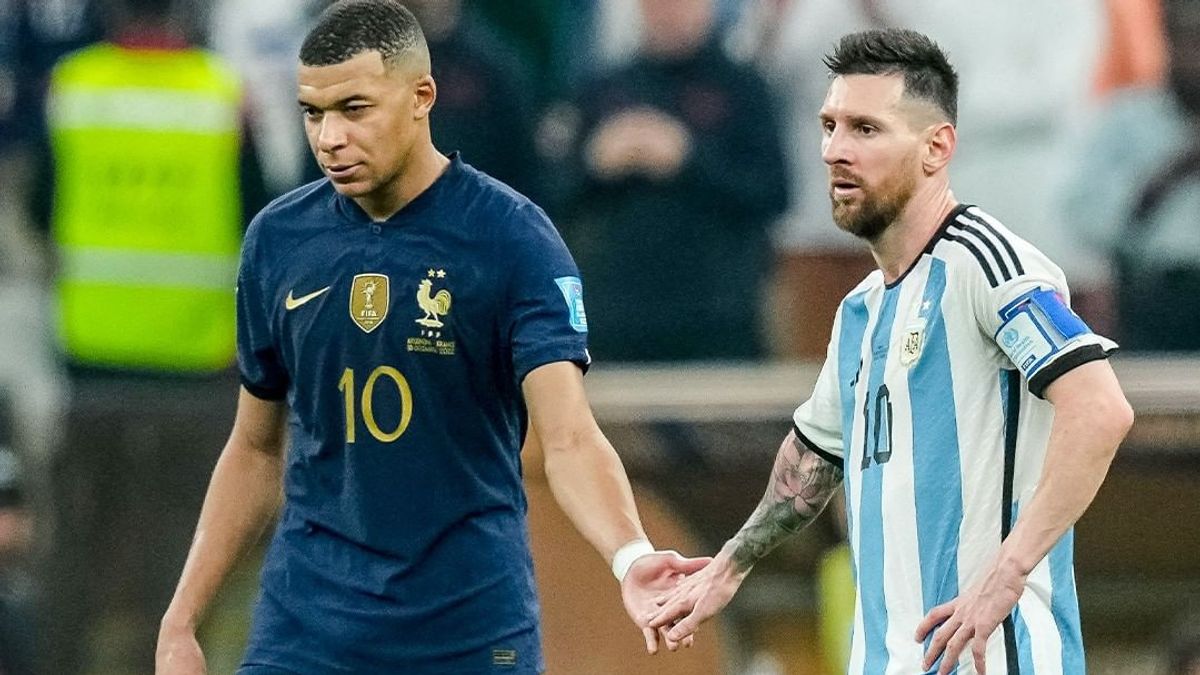  'Perkelahian Kecil' Kylian Mbappe dan Leo Messi di Final Piala Dunia 2022 yang Diakhiri Pelukan Erat