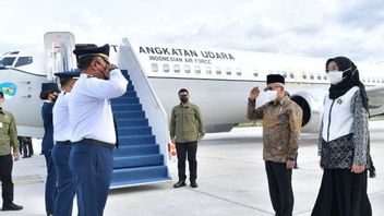 Flying On A Special Presidential Plane, Ma'ruf Amin Leaves Jakarta To Pontianak