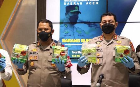 Polda Aceh Gagalkan Peredaran 133 Kilogram Sabu