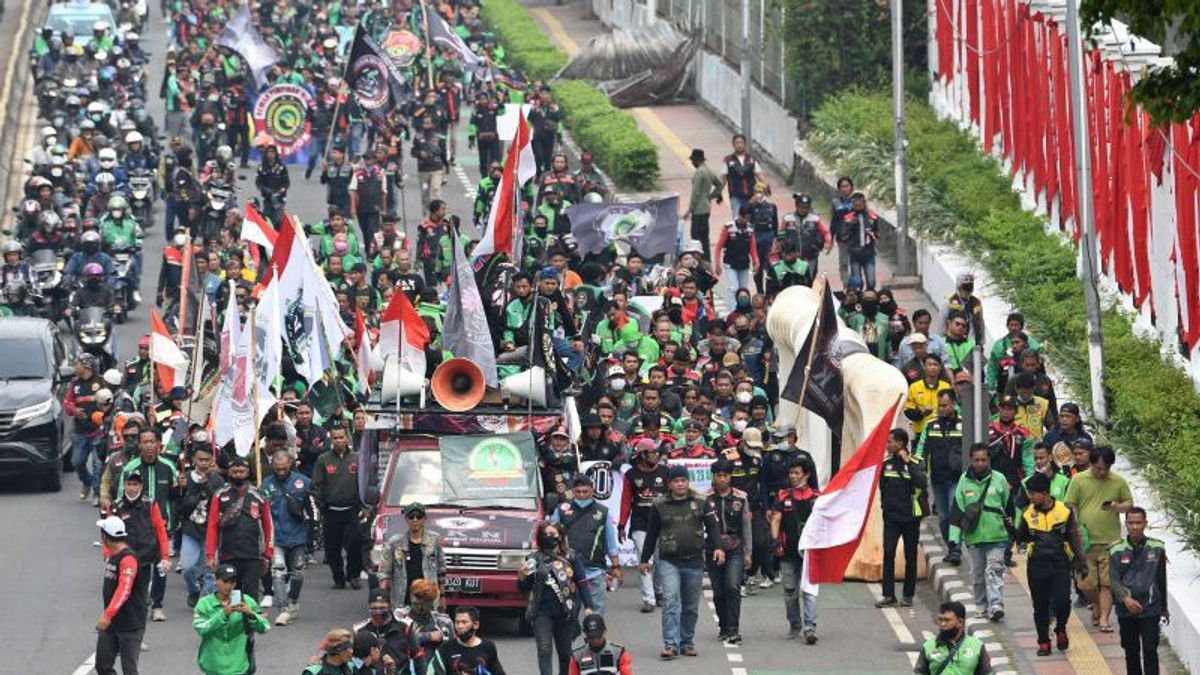 Ojol And Couriers In Jabodetabek Hold Actions At The State Palace Today, Here Are The Demands