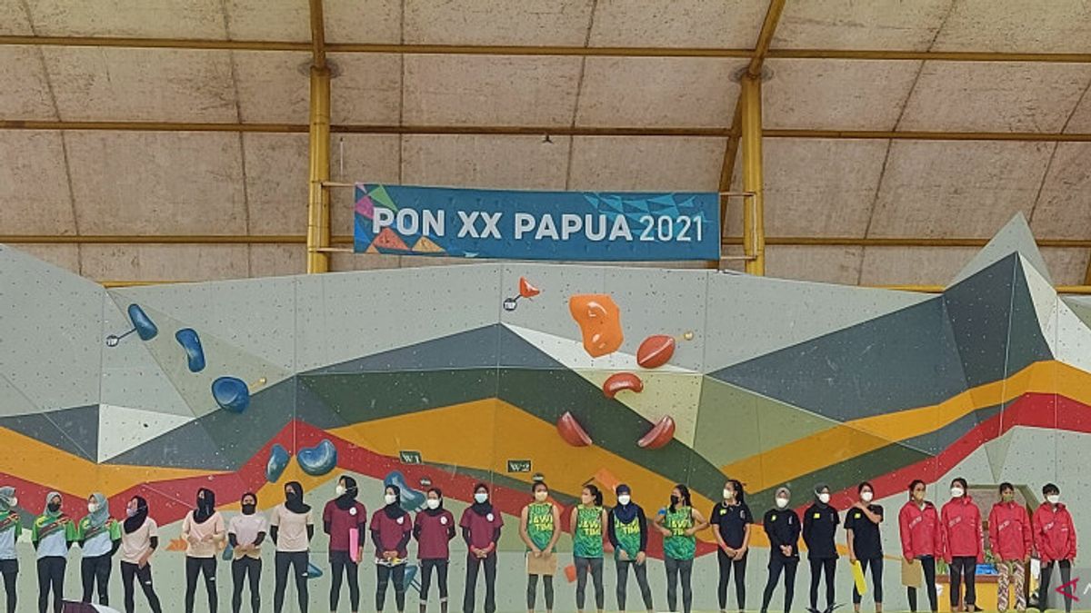 Rank 4, DKI Jakarta Failed To Win A Rock Climbing Medal In The Women's Team Boulder Number