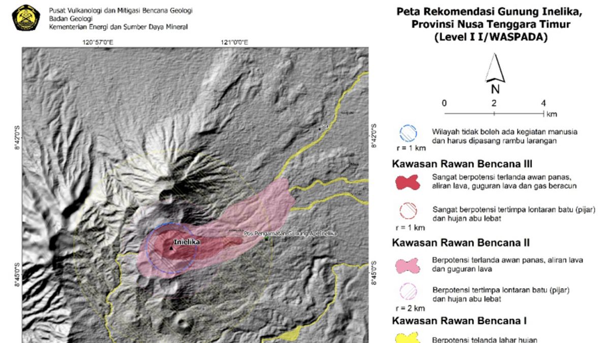The Status Of Mount Iniellika Ngada NTT Rises To Alert