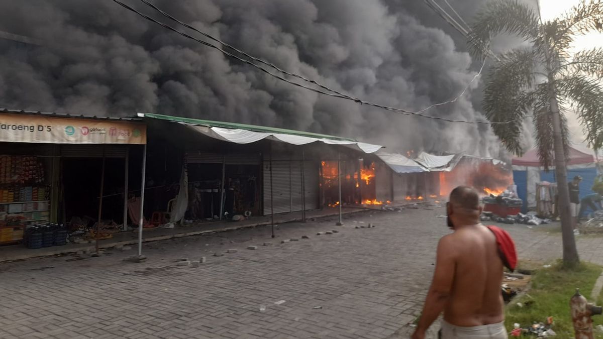 Puluhan Kios di Pasar Komplek Garuda Tangerang Ludes Terbakar, Kerugian Capai Ratusan Juta