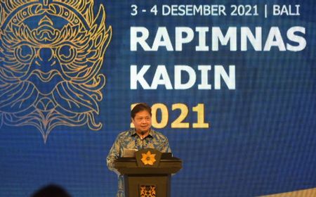 Rapimnas Kadin Indonesia 2021: Menko Airlangga Dorong Pengusaha Manfaatkan Momentum Presidensi G20 untuk Memelopori Peningkatan Investasi