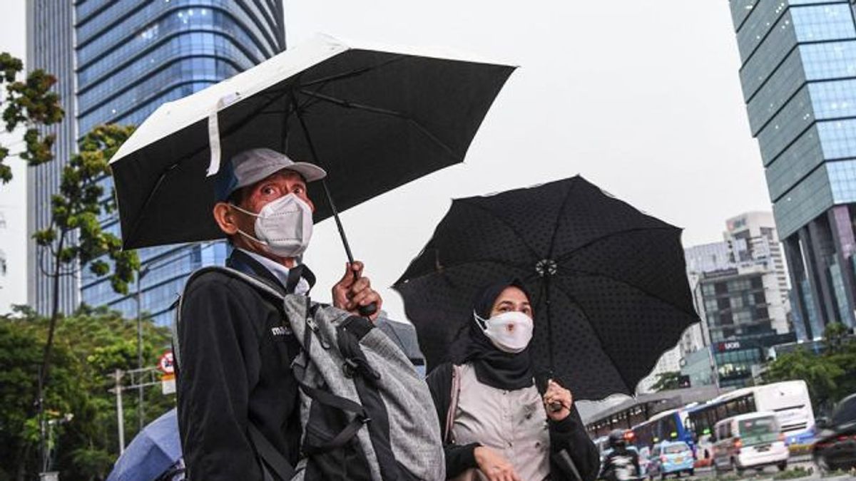 Le temps à Jakarta 9 octobre, BMKG prévoit de la pluie mercredi après-midi jusqu’à soir