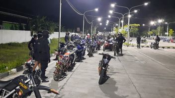 数十辆Brong排气摩托车在Polresta Surakarta获得安全保障