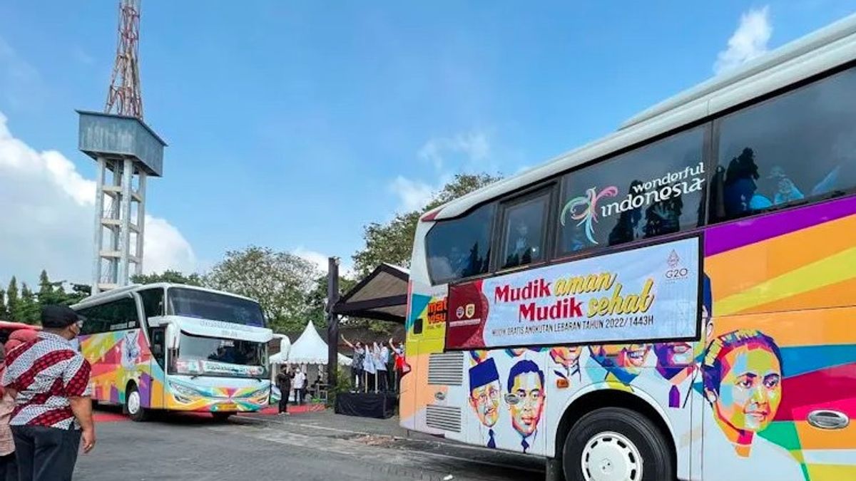Berita DIY: Giwangan Memberangkatkan 46 Bus Mudik Gratis Tujuan Jakarta