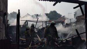 Kebakaran di Pasar Gaplok Jakpus Hanguskan Pospol dan Tiga Bangunan Lainnya 