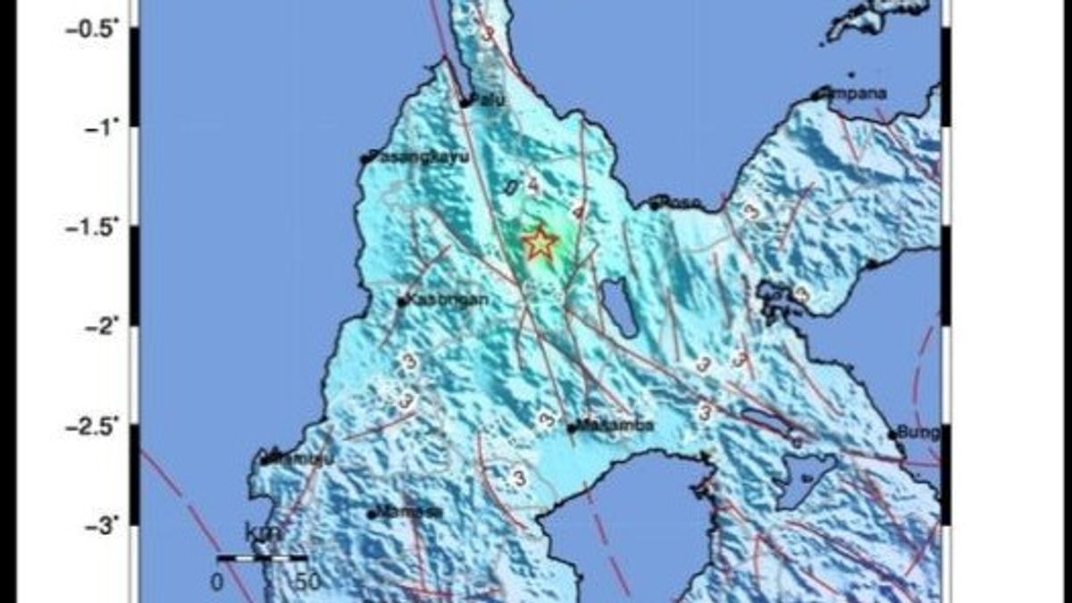 シギ県の地震M 5.5:断層活動による浅い地震