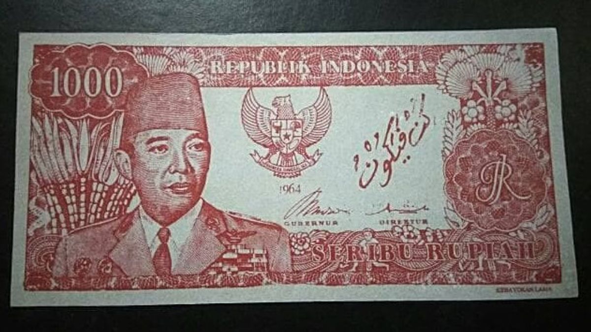 Rp1,000 الأوراق النقدية مع صور سوكارنو تباع لـ Rp. 10 مليار في المتاجر عبر الإنترنت