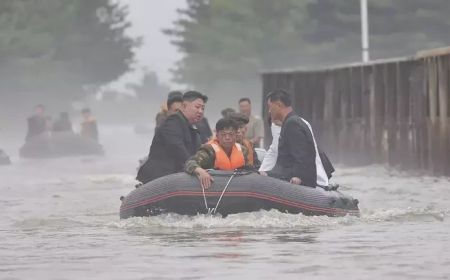 Tolak Bantuan, Kim Jong-un Tuduh Media Korsel Berlebihan Beritakan Banjir di Korut