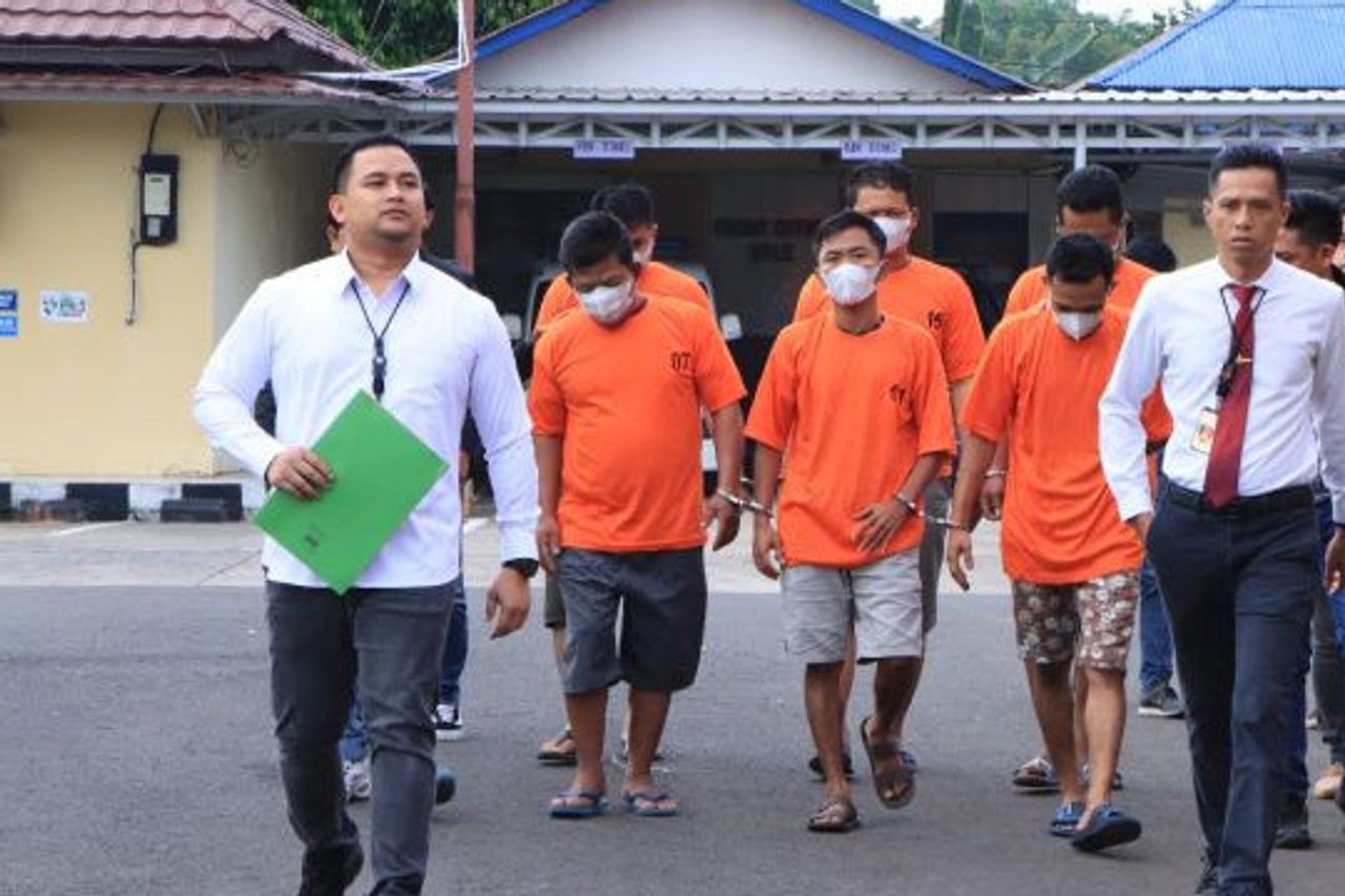 Banyuasin Police Fails To Export Illegal Lobster Seeds, 6 People Become Suspects