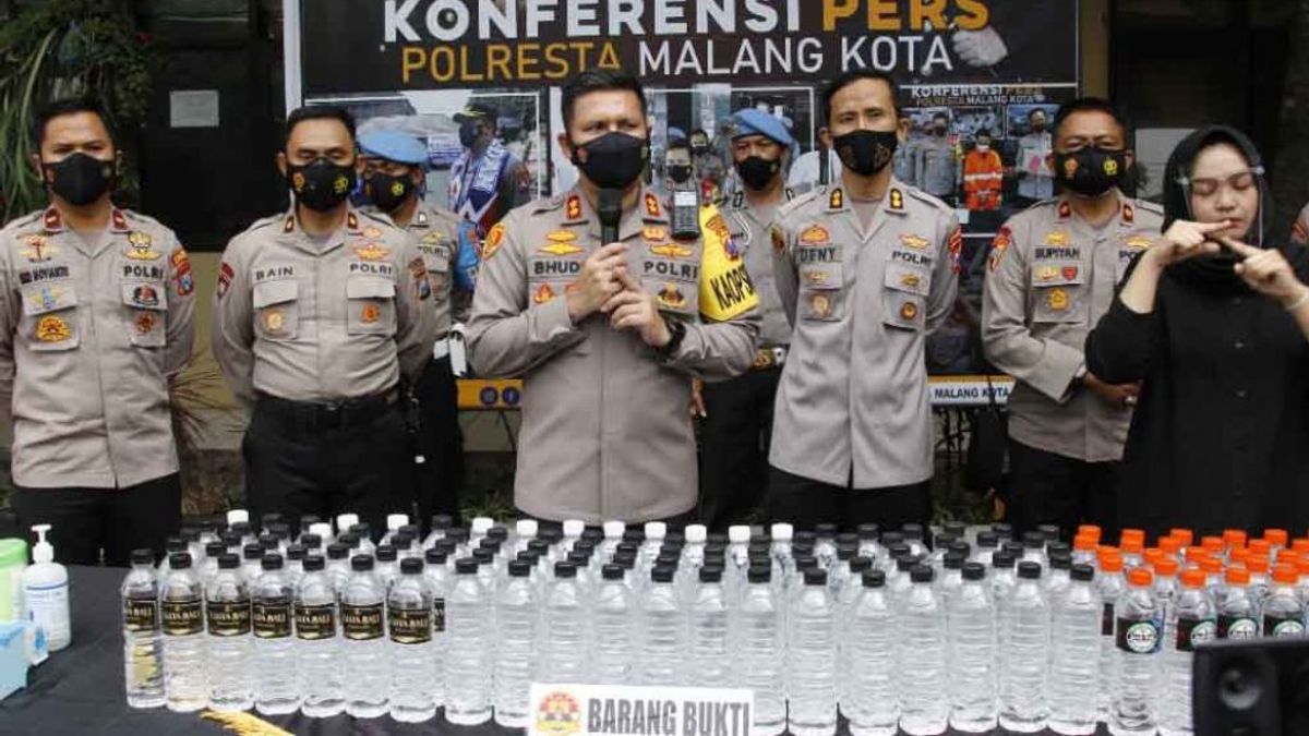 Dianggap Jadi Pemicu Gangguan Keamanan, Polresta Malang Amankan 2.820 Botol Miras Jenis Arak Bali