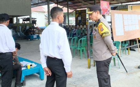 Kapolda Kaltara Datangi 5 TPS di Tarakan Tengah Saat Proses PSU Berjalan