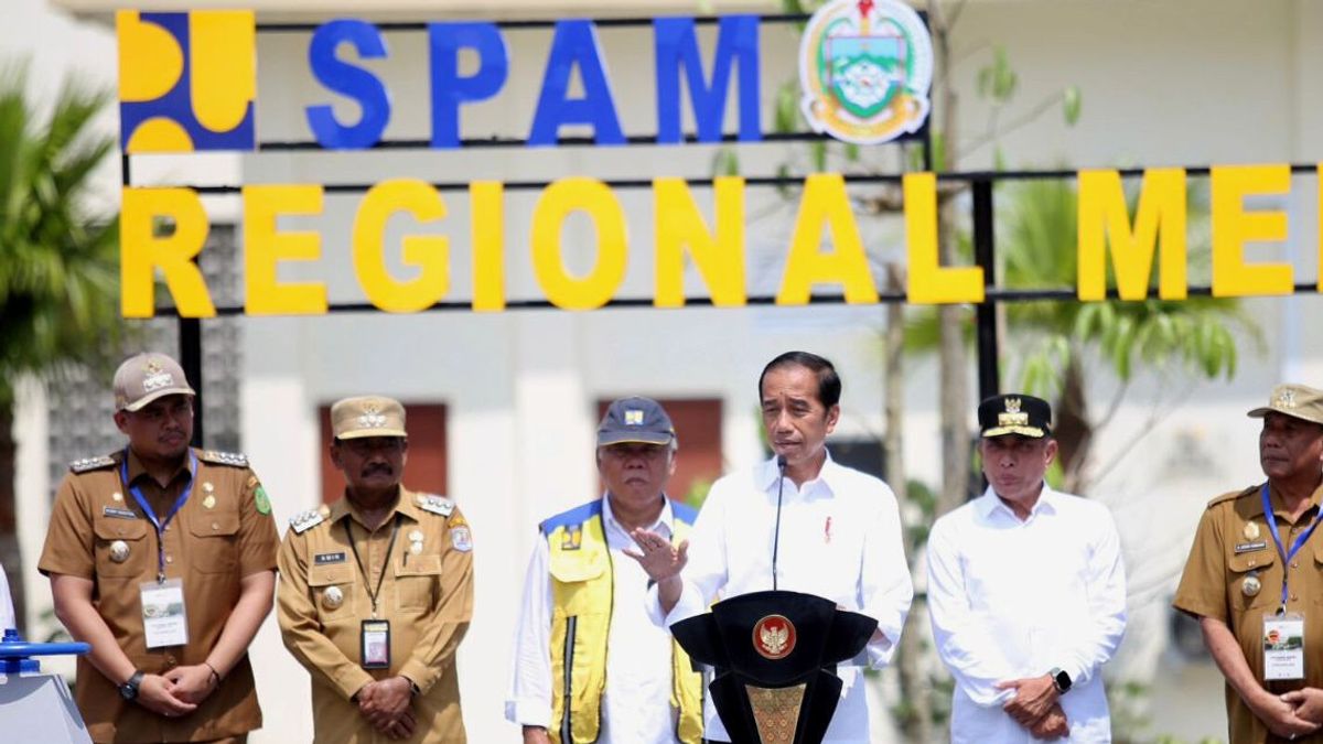 SPAM Mebidang Regional, Jokowi的正式发布:它可以为440,000人的生命提供服务