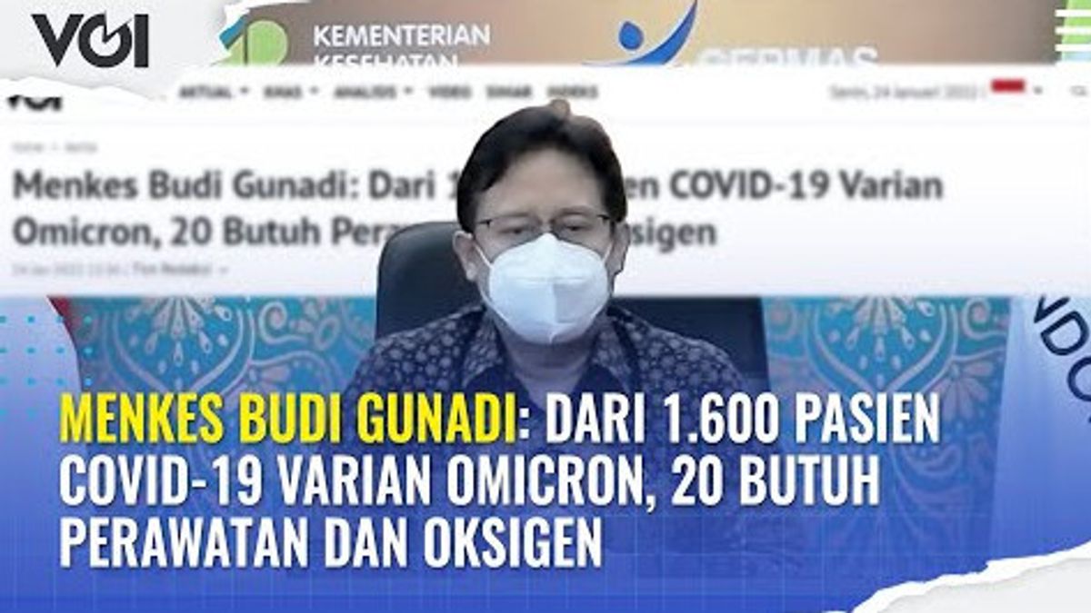VIDEO: Minister Of Health Said, Out Of 1,600 COVID-19 Patients With The Omicron Variant, 20 Need Treatment And Oxygen