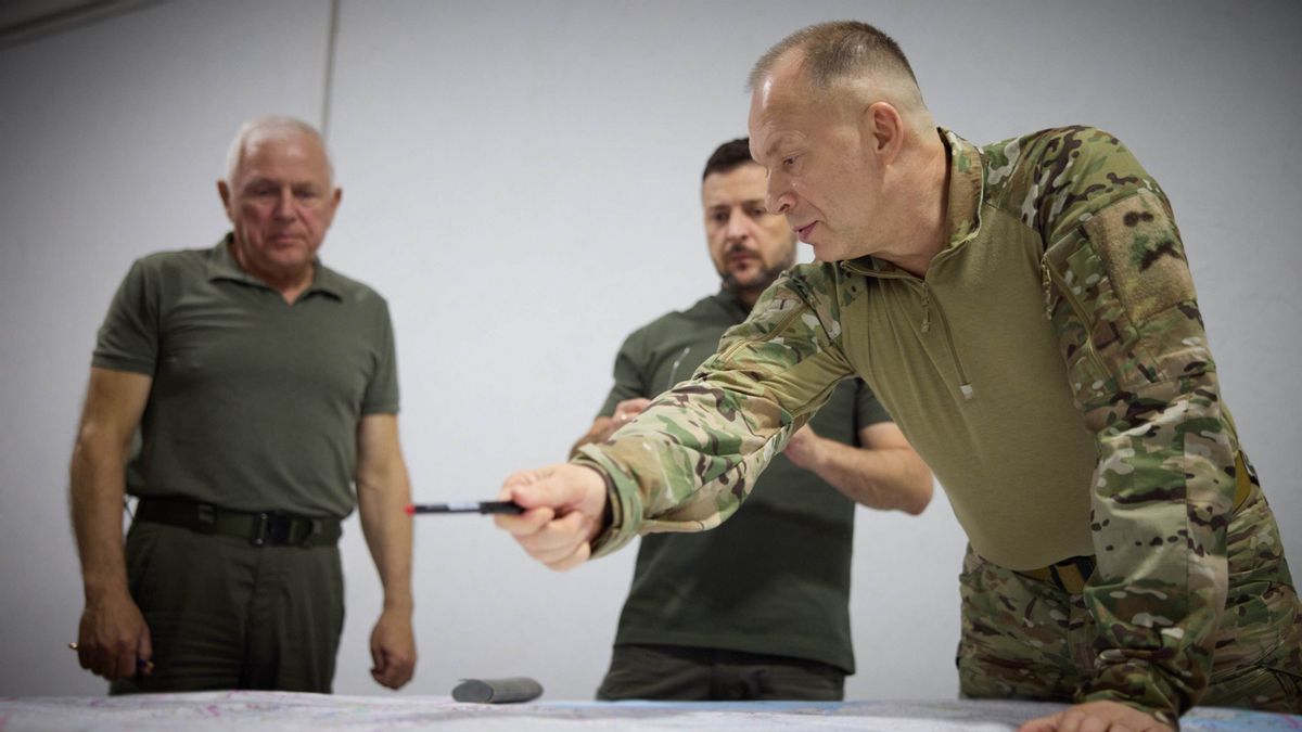 President Zelensky Visits Ukrainian Troops On Russian Border Front